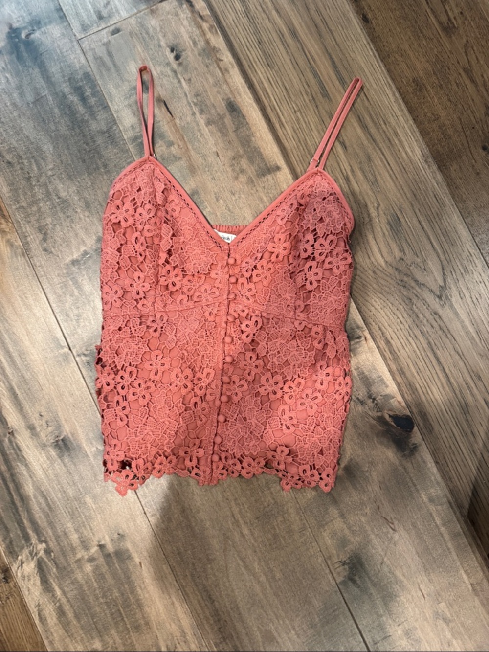 Abercrombie & Fitch Coral Lace Floral Cami